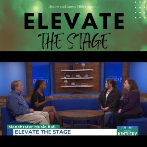 Elevate the Stage, a pediatric cancer research fundraiser. Robyn Spoon and Mackenzie Wilmoth, a musician share. Lexington, Kentucky.