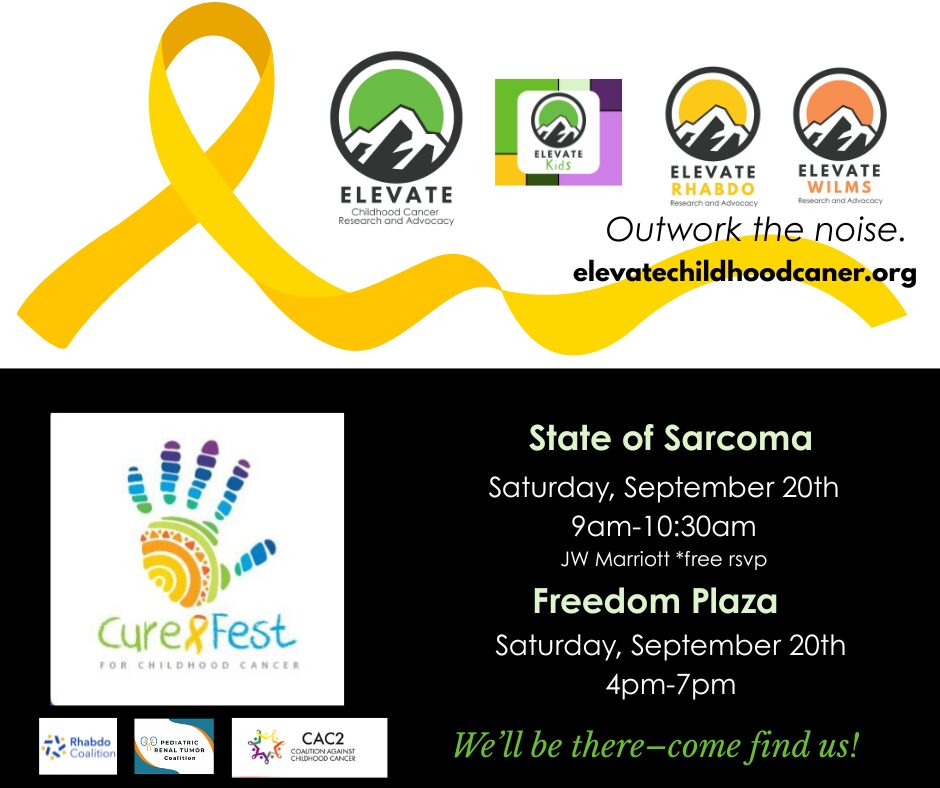 Curefest, Elevate Childhood Cancer Research and Advocacy. Event save the date.